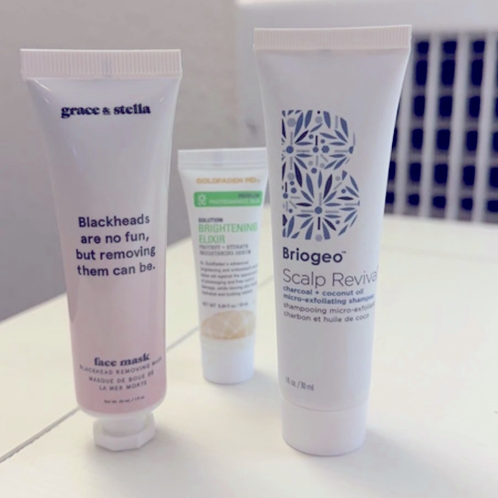 Skin care and hair set . New ( grace & Stella, briogeo. & goldfaden Md )